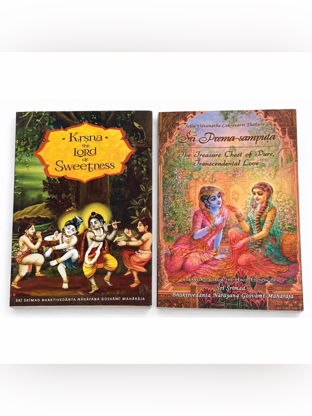 Krsna Lord of Sweetness + Sri Prema Samputa Narayana Gosvami 2 PB Book Bundle VG